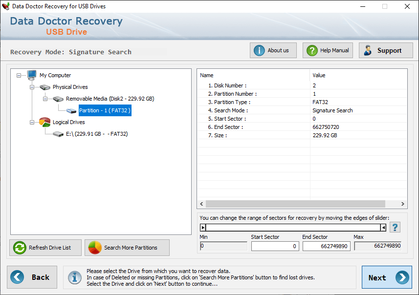 Select Drive or Partition